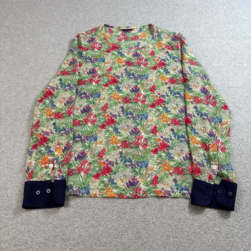 Equipment Femme Silk Shirt Womens XS Floral Long Sleeve Button Sheer Twee Boho